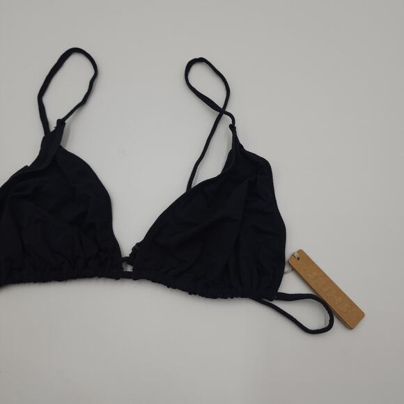 SKIMS Micro Cording String Triangle Bralette in Onyx Size 2X - Picture 3 of 6